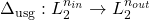 \Delta_\mathrm{usg}:L_2^{n_{in}}\rightarrow  L_2^{n_{out}}