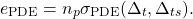 \[e_\mathrm{PDE}=n_p\sigma_\mathrm{ PDE } (\Delta_t,\Delta_{ts}).\]