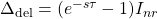 \Delta_\mathrm{del}=(e^{-s\tau}-1)I_{nr}