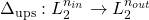 \Delta_\mathrm{ups}:L_2^{n_{in}}\rightarrow  L_2^{n_{out}}