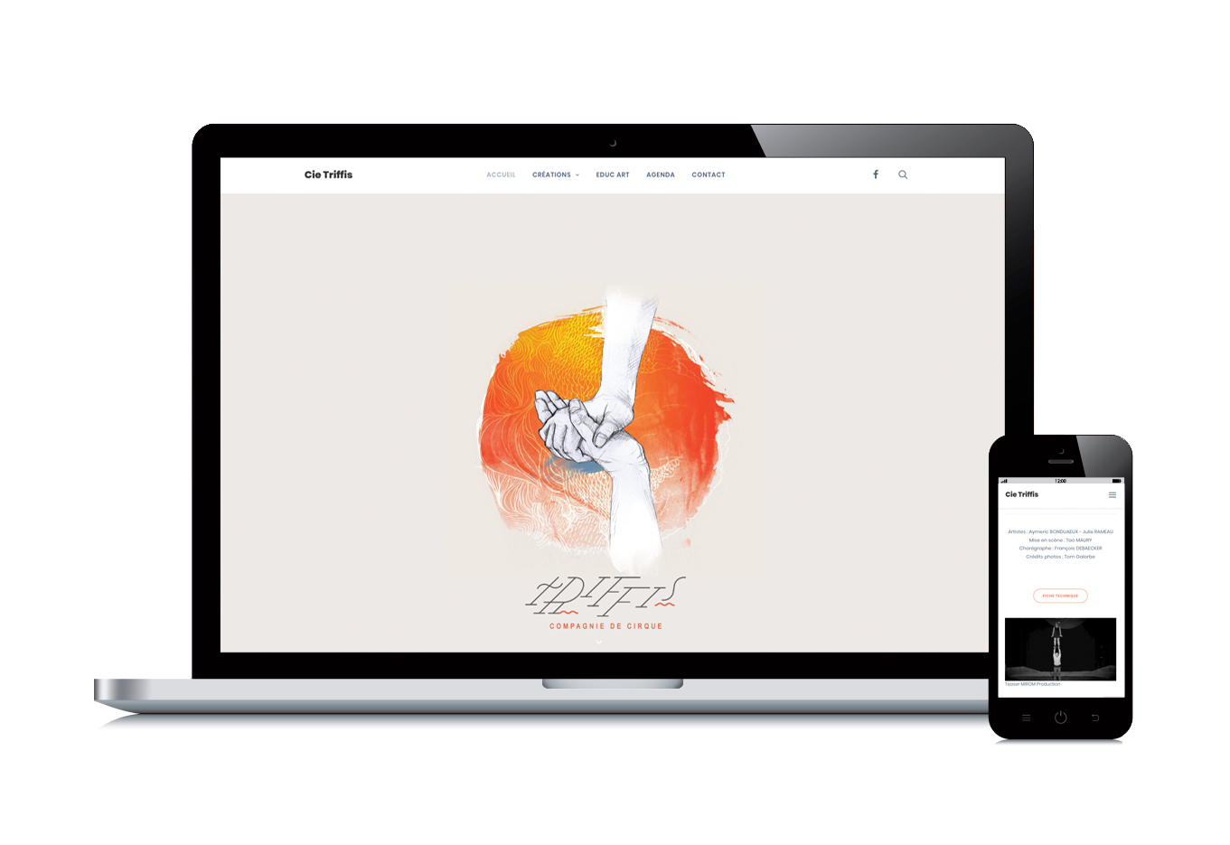 cr&eacute;ation site web perpignan - Site de la Cie Triffis