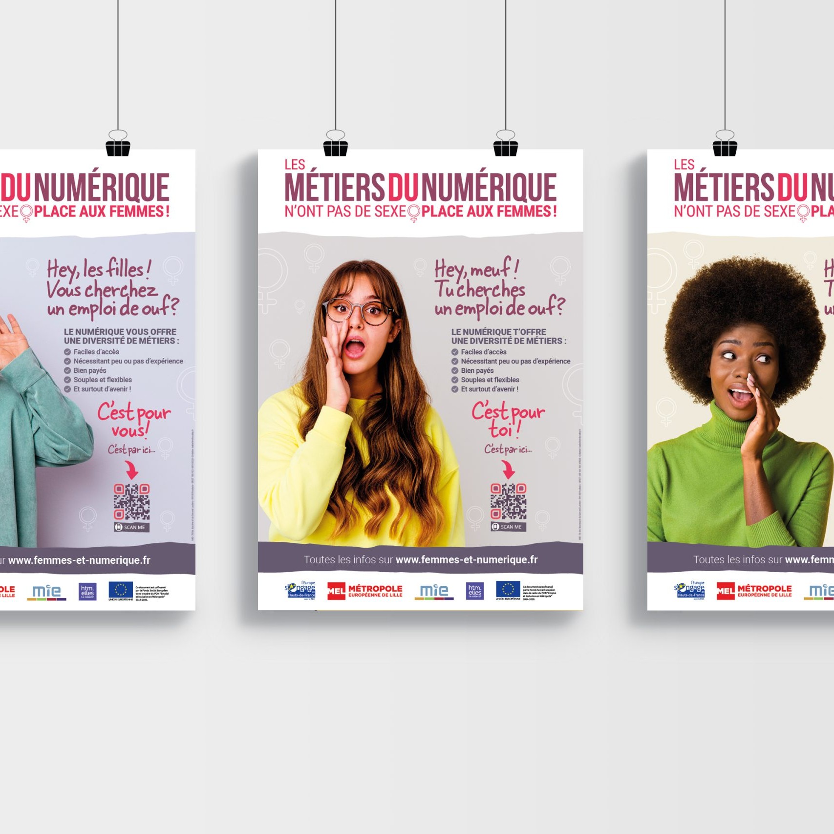 Campagne de communiction Femmes et numérique affiche