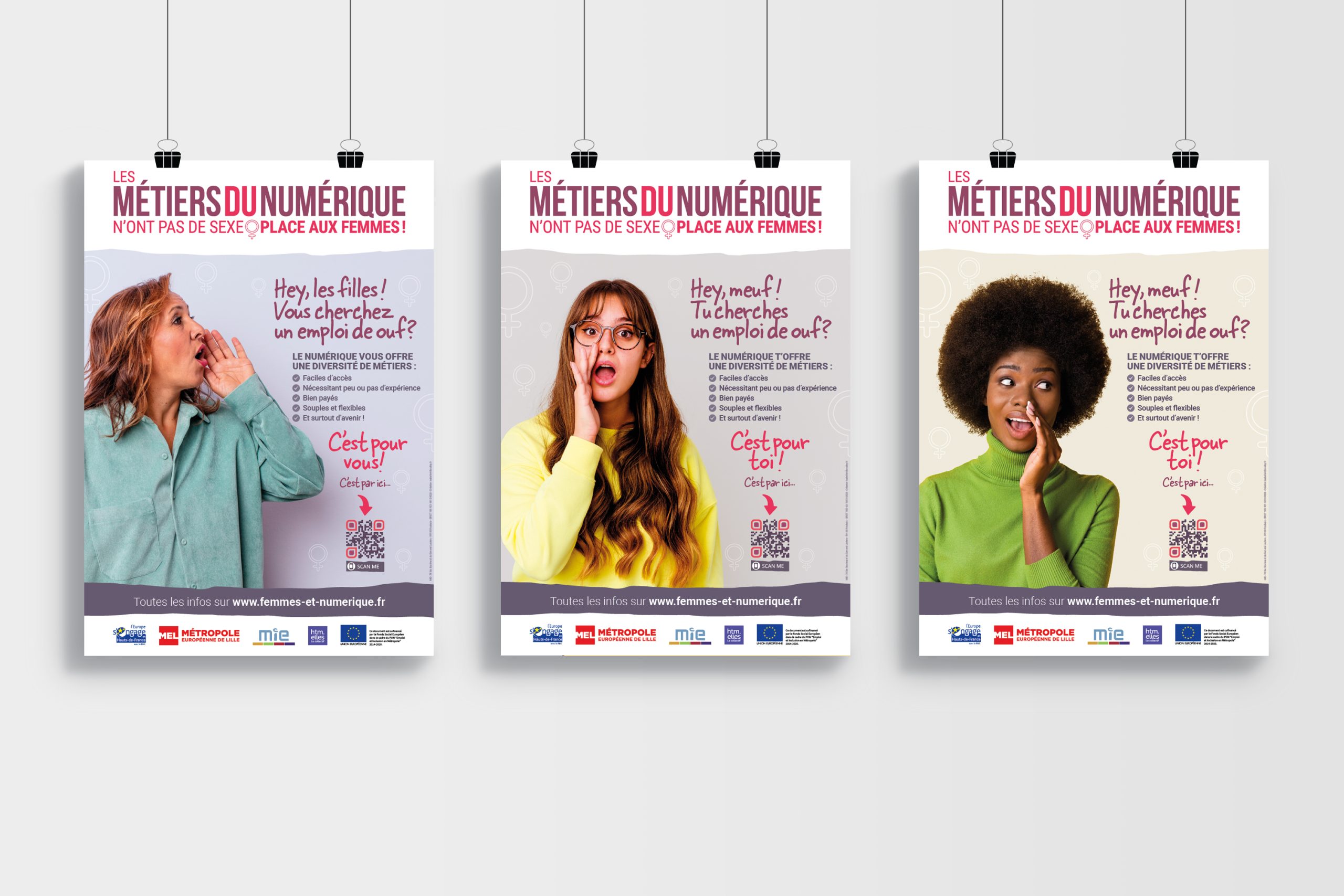 Campagne de communiction Femmes et numérique affiche