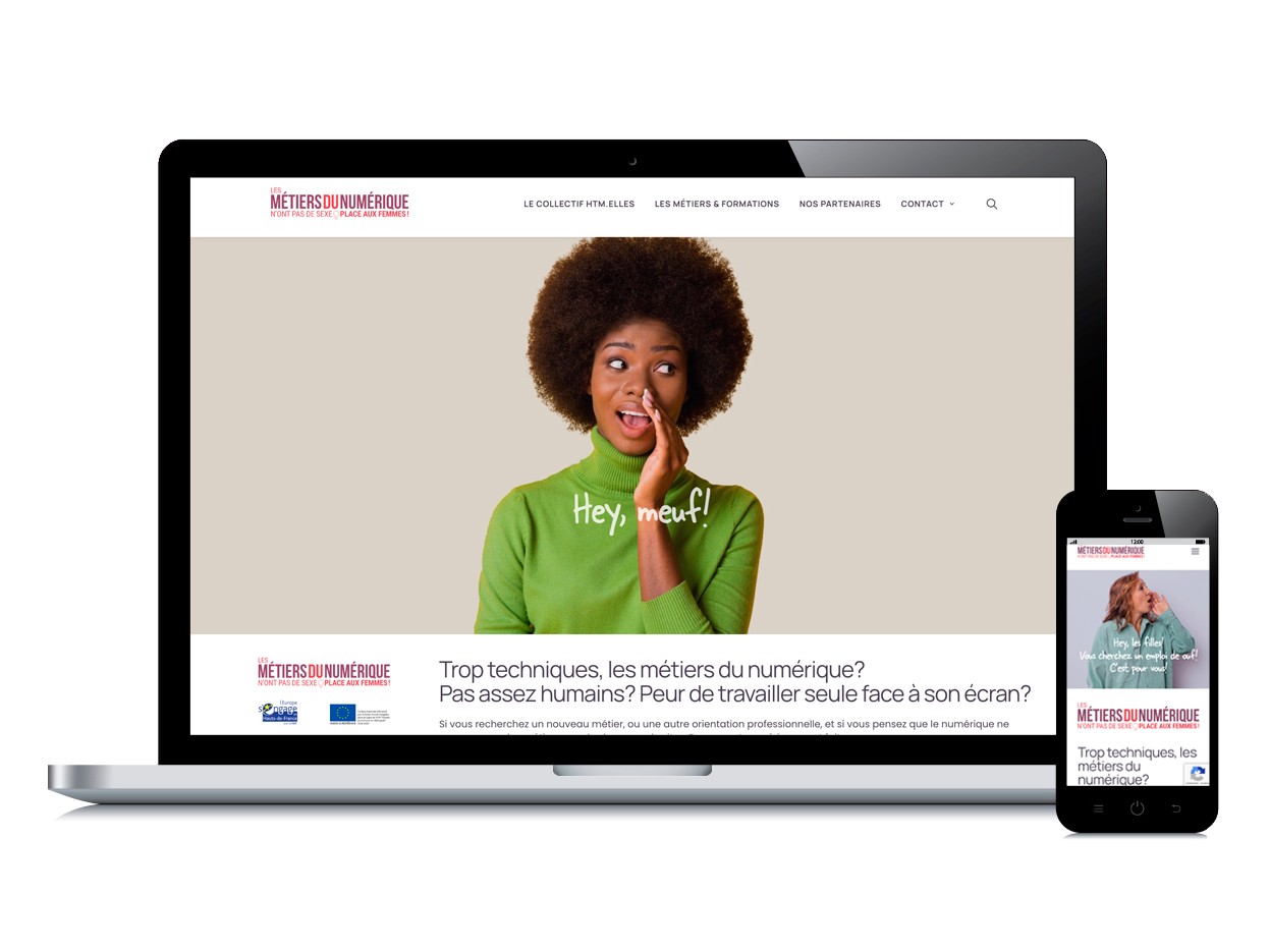 Campagne de communiction Femmes et numérique site web