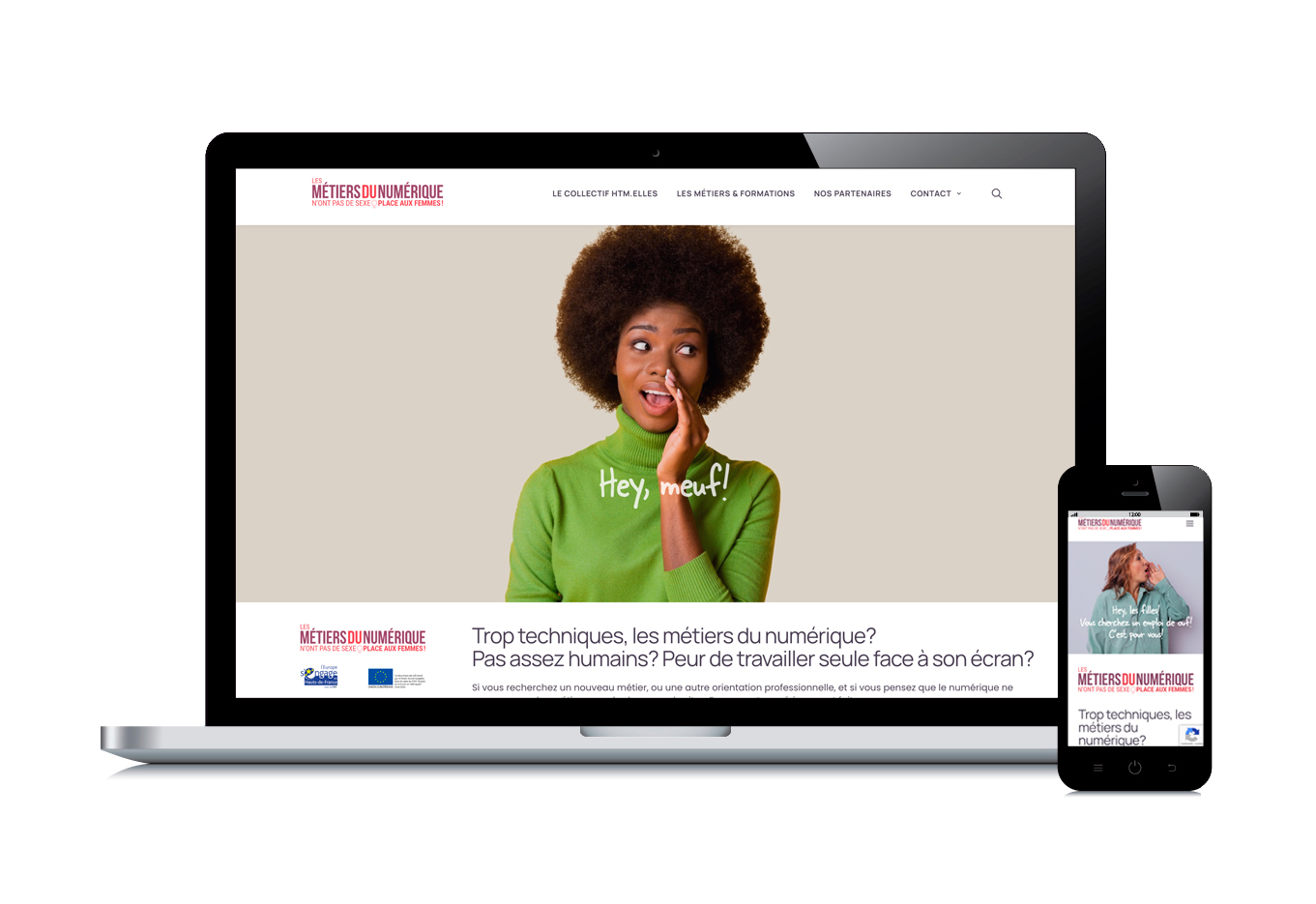 Campagne de communiction Femmes et numérique site web