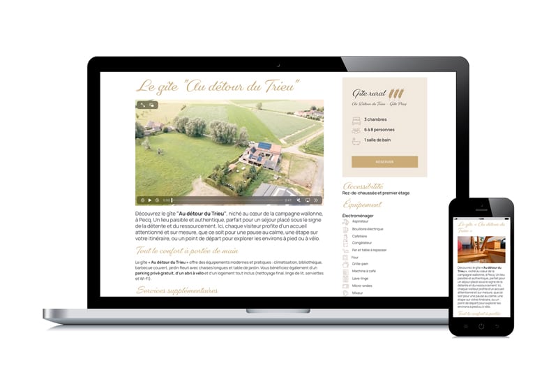 création de site pour gîtes