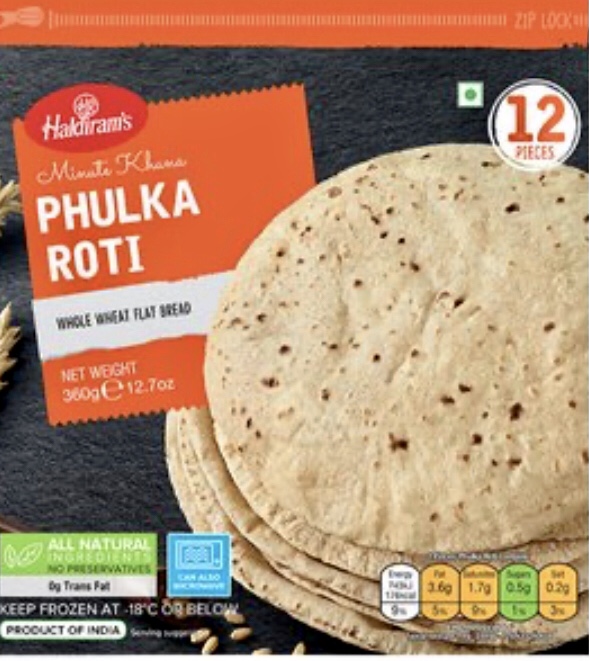 Frozen Phulka Roti - 12 Pcs - Indian Food Store - Grocery Store ...