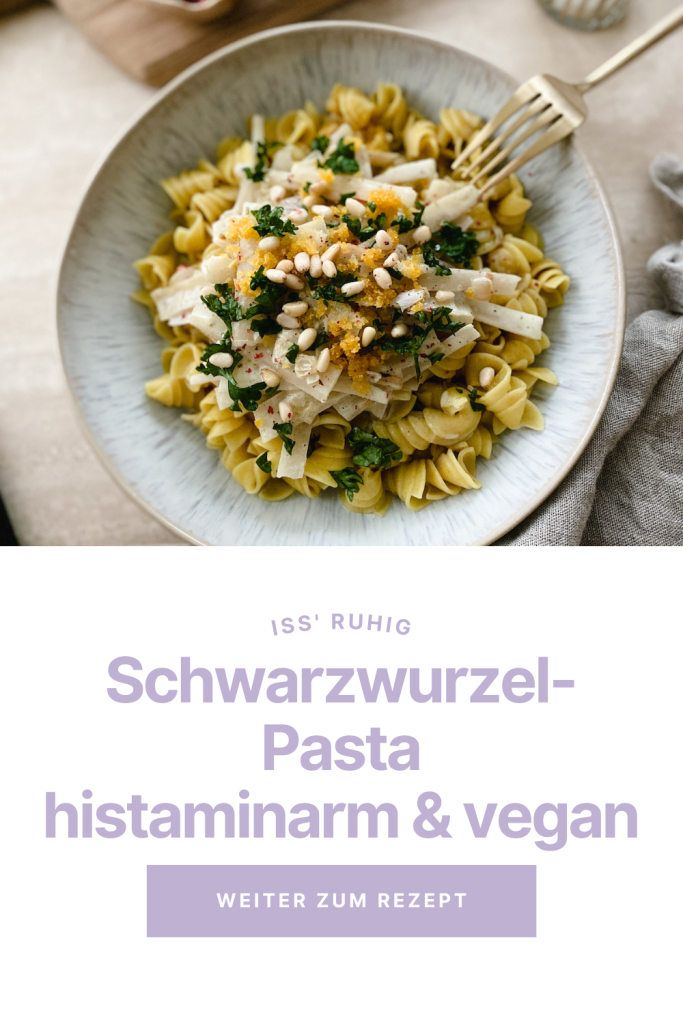 Issruhig.de Schwarzwurzel Pasta Rezept - histaminarm & vegan