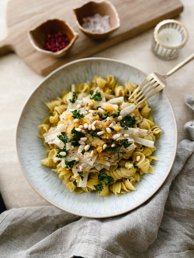 Issruhig.de Schwarzwurzel Pasta Rezept - histaminarm & vegan