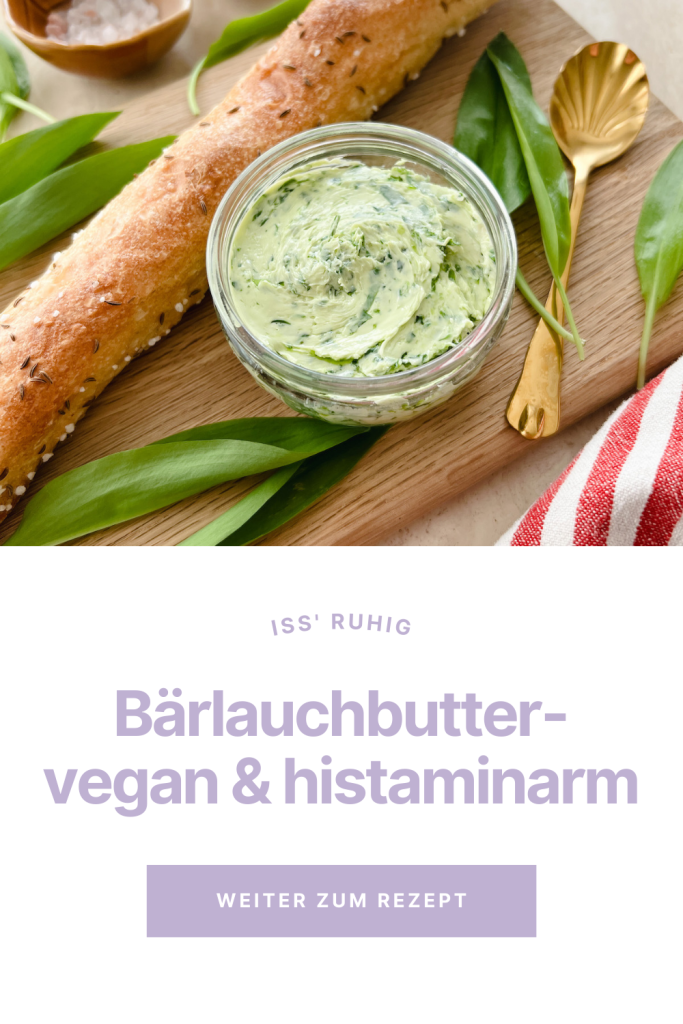 Pinterest Bärlauchbutter - vegan und histaminarm