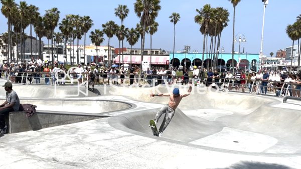 USA, Venice Beach skatepark in 4K