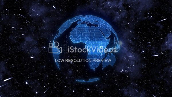 Digital Earth rotating in 4K