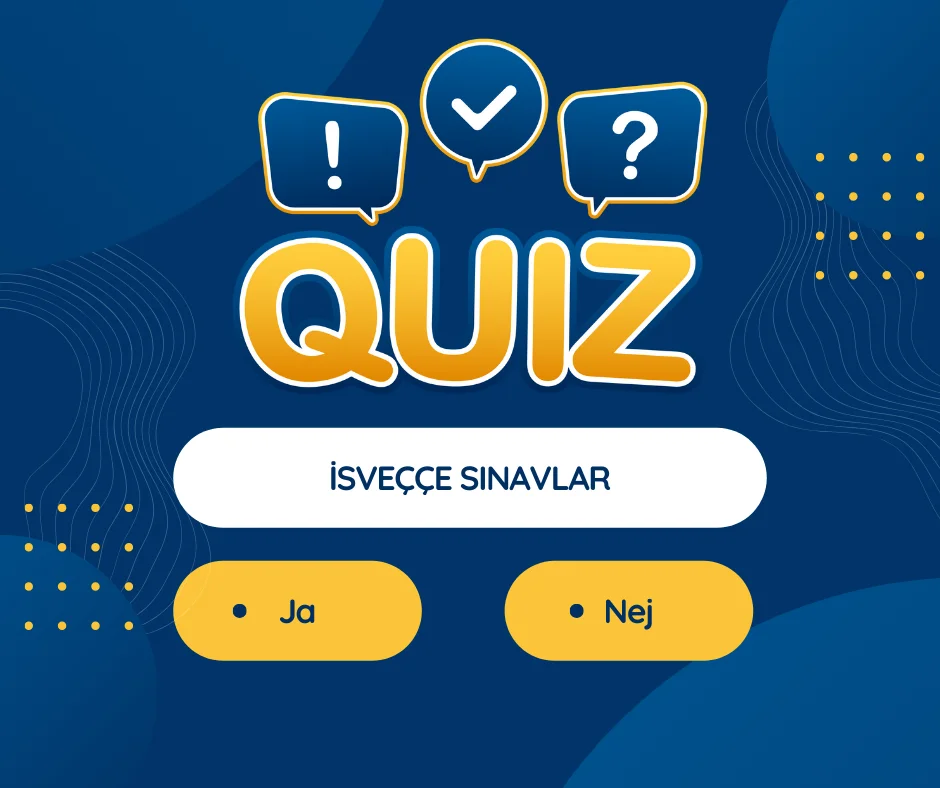 İsveççe Sınavlar - Alıştırmalar