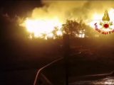 Incendio di un chiosco in spiaggia in Costa Smeralda