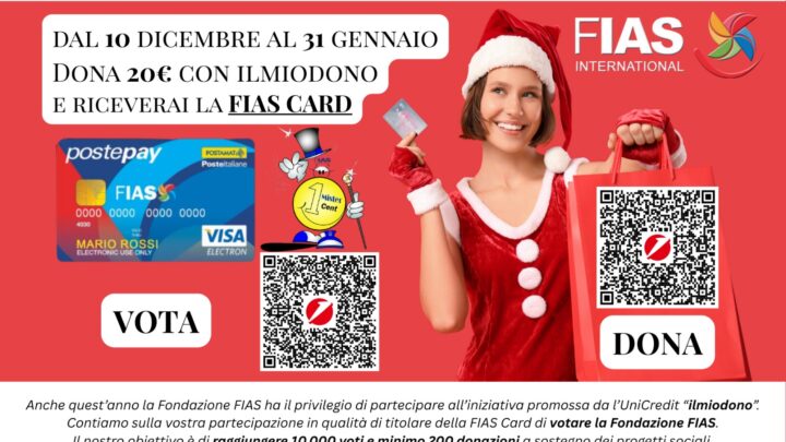 “Un centesimo per il sociale”: la Fondazione Fias tra i progetti sostenuti da ilMioDono di UniCredit
