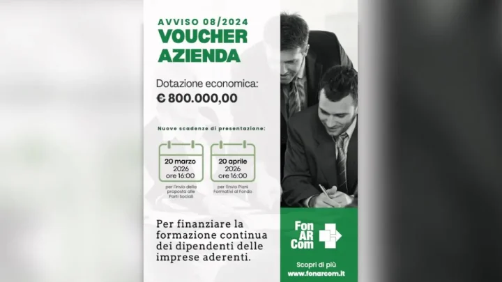 FonARCom a sostegno dell’Alta Formazione nelle imprese con il Voucher Azienda