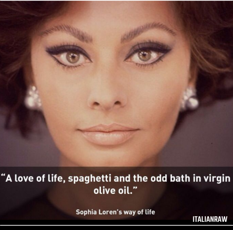 sofia loren secrets and olive oil