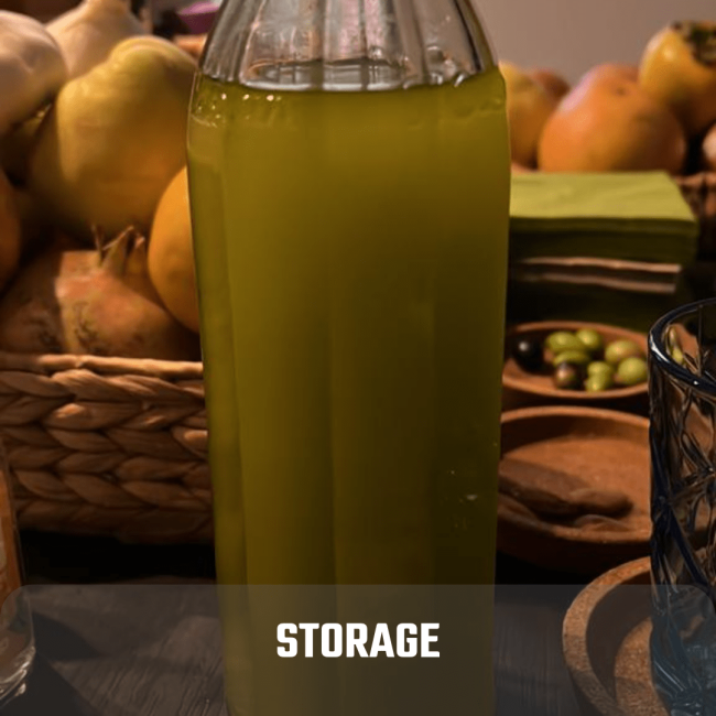 STORAGE OF OLIVE OIL