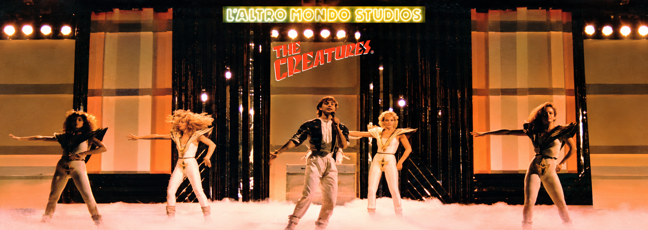 The Creatures performing on stage at L'Altro Mondo Studios