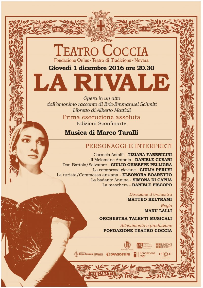 TEATRO COCCIA di NOVARA: LA RIVALE 1 dicembre 2016, ore 20.30