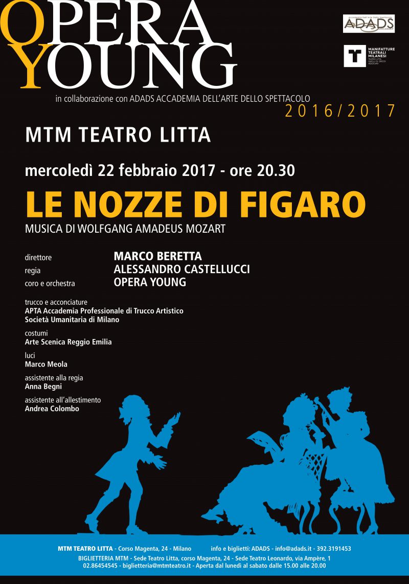 MILANO: le nozze di Figaro – Teatro Litta – 22 febbraio 2017