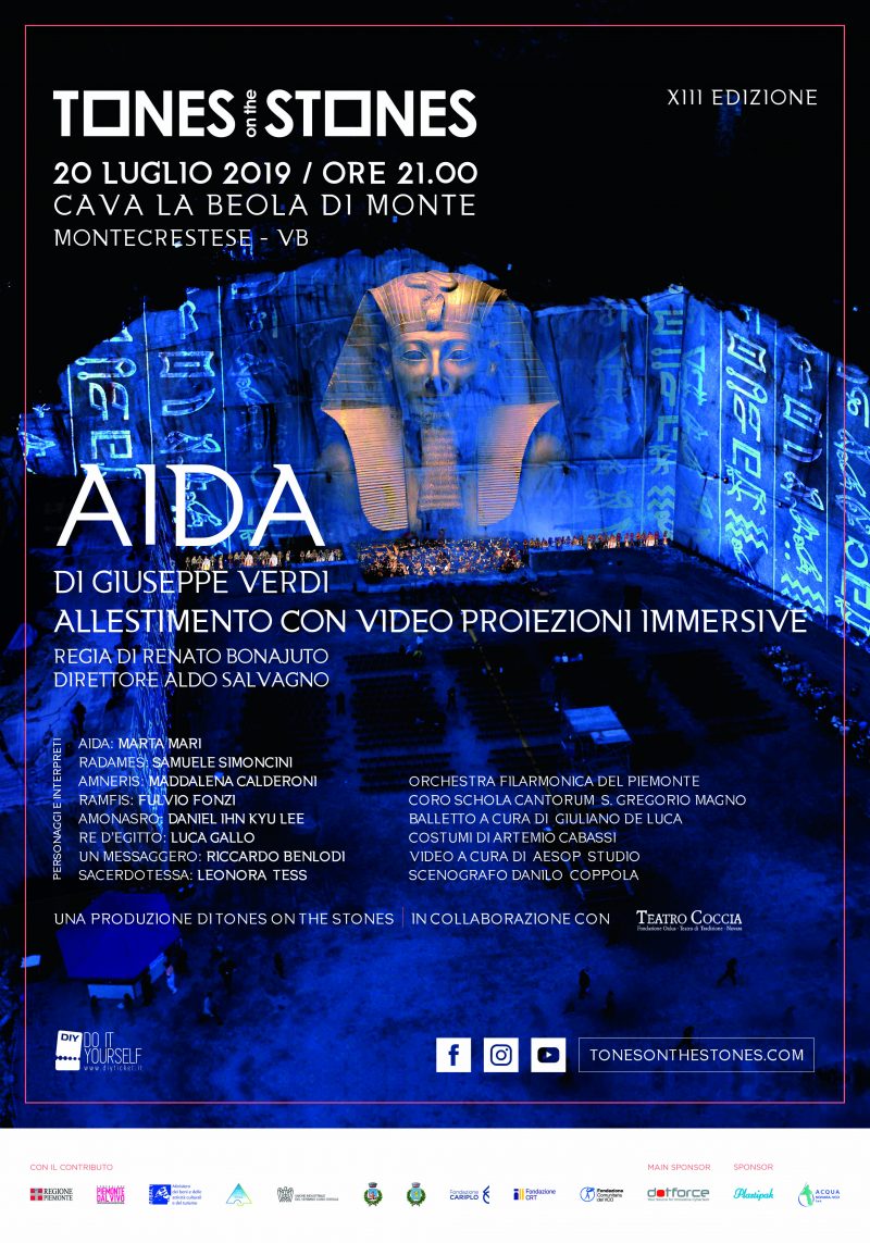 Un’inedita e colossale Aida: il 20 luglio spettacolo immersivo con proiezioni su pareti di roccia alte 30 metri