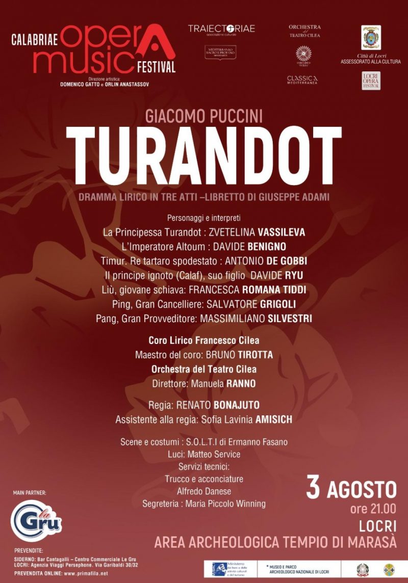 I solisti di “Turandot” di Locri