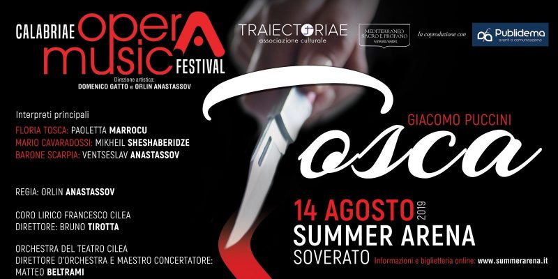 “Tosca” al Summer Arena di Soverato – 14 agosto 2019 ore 21