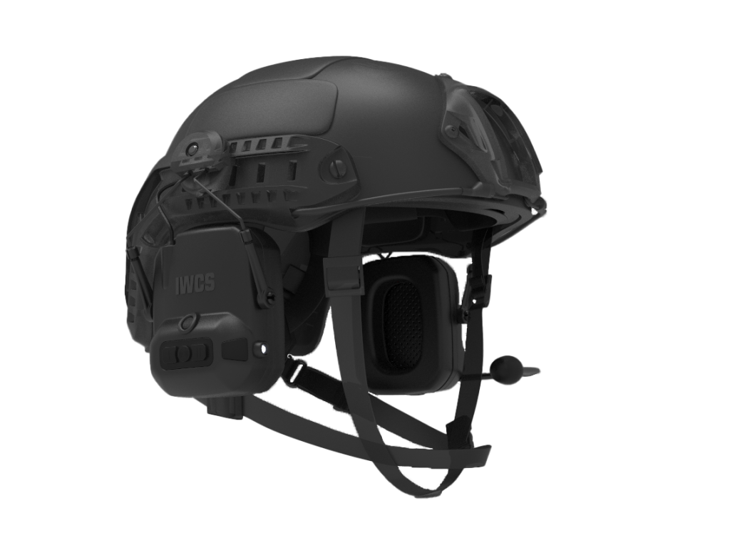Helmet wireless headset iriComm 4.0 IWCS waterproof rugged communication helmet mount