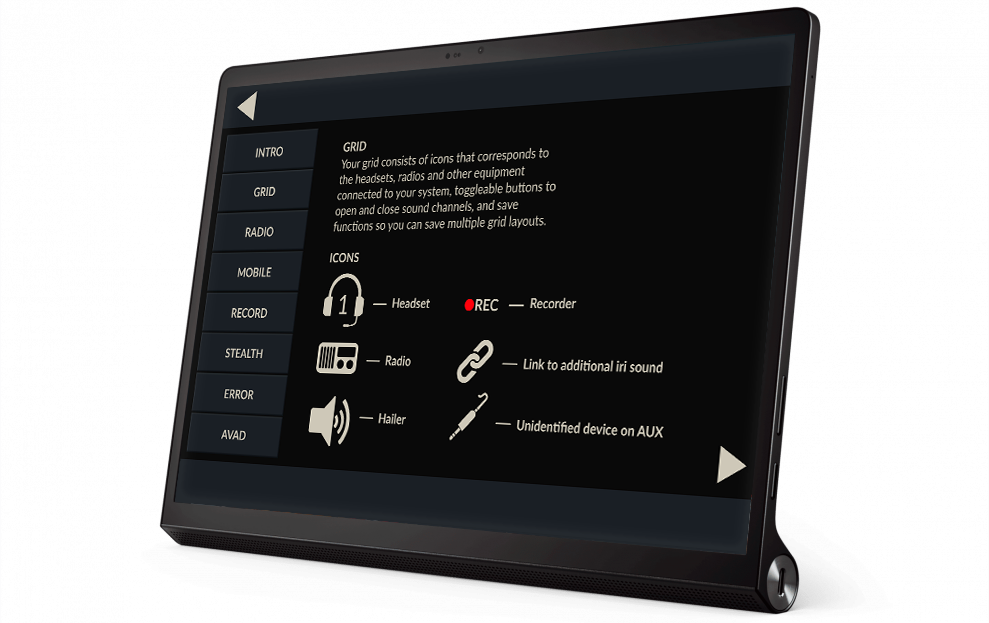 IWCS Interface for intercom systems works on multi funktional displays (MFD), Phones and tablets. Garmin Raymarine waterproof intercom communication can save lives Home Usermanual Grid settings