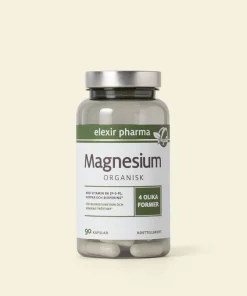 Elexir Magnesium Organic 120 mg,190 Capsules- Made in Sweden.
