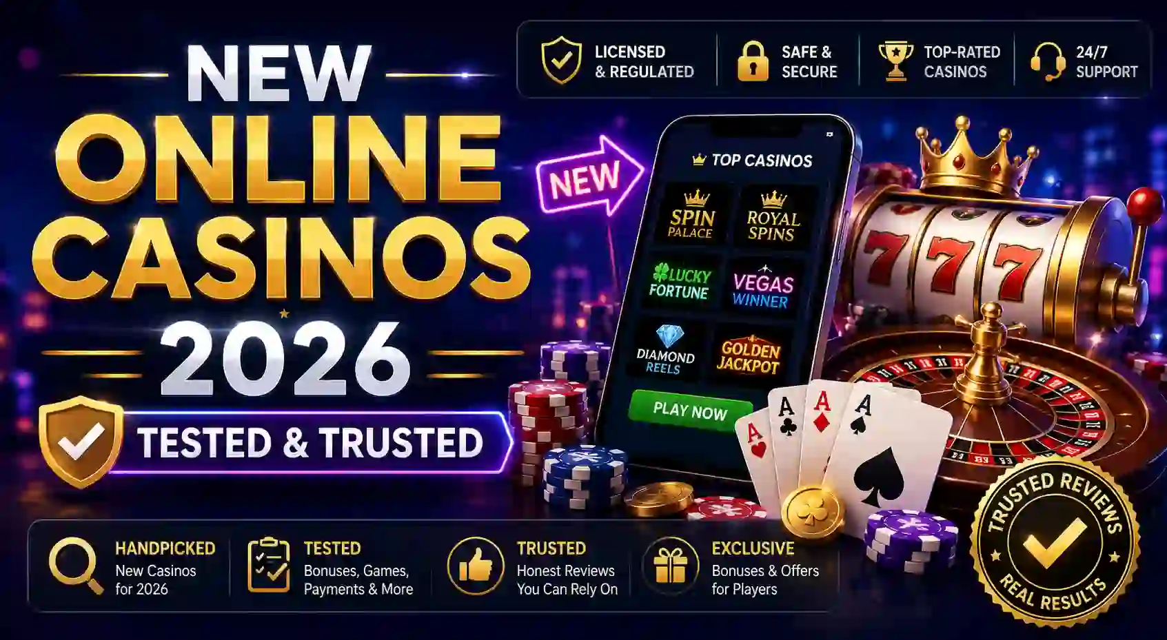 New Online Casinos 2026: Tested & Trusted