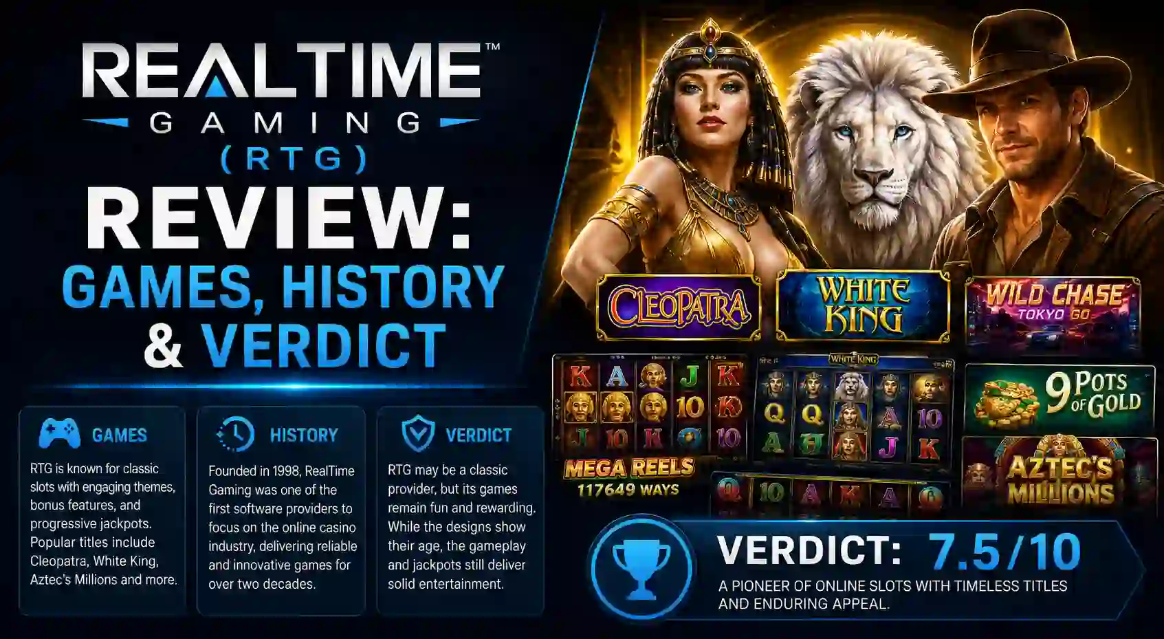 RealTime Gaming (RTG) Review: Games, History & Verdict