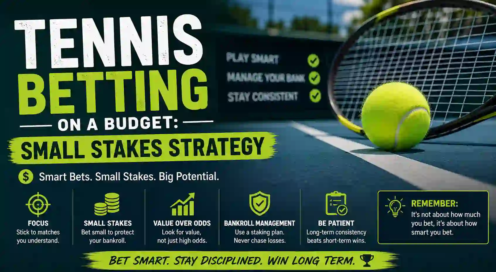 Tennis Betting on a Budget: Small Stakes Strategy