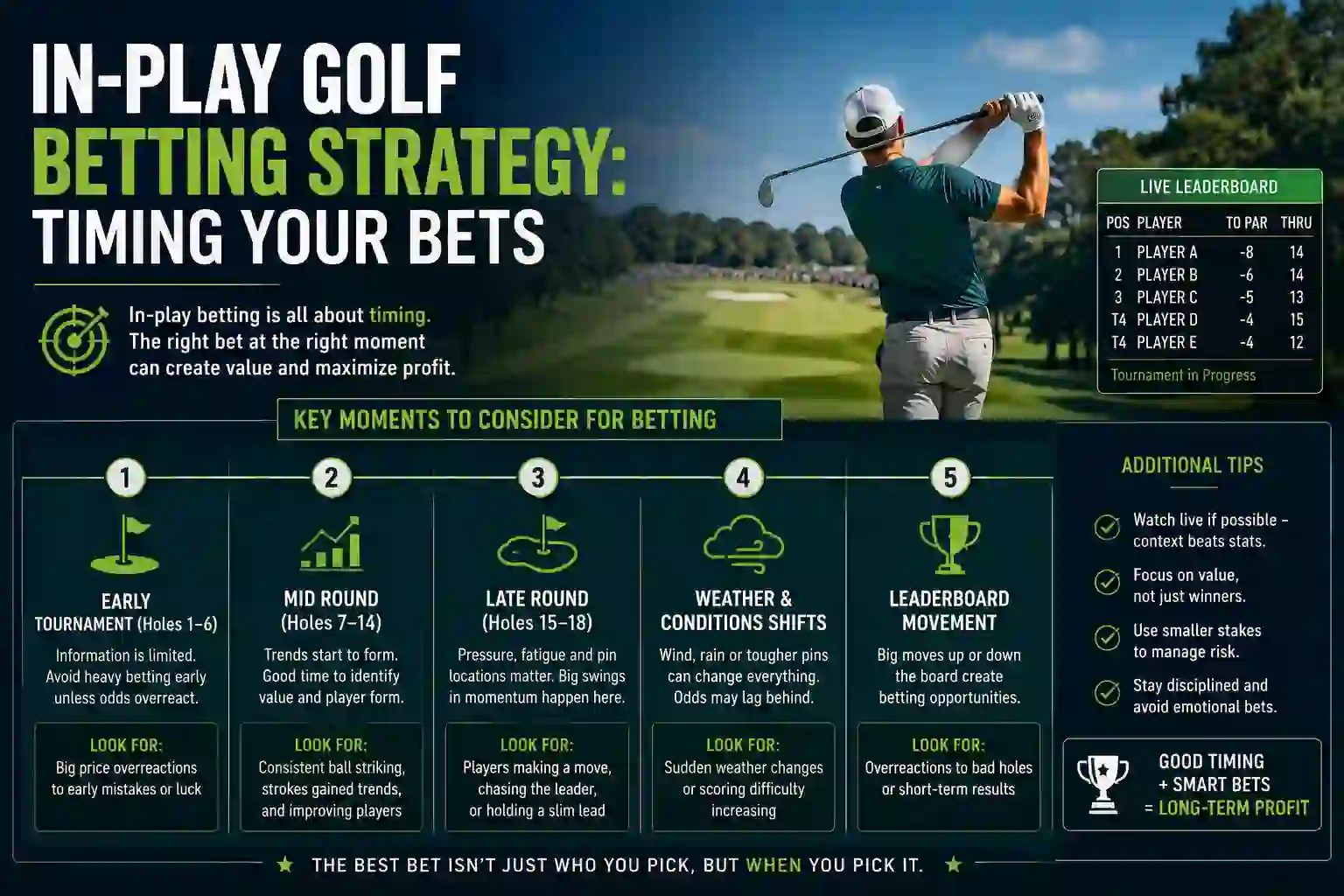 In-Play Golf Betting Strategy: Timing Your Bets Like a Pro