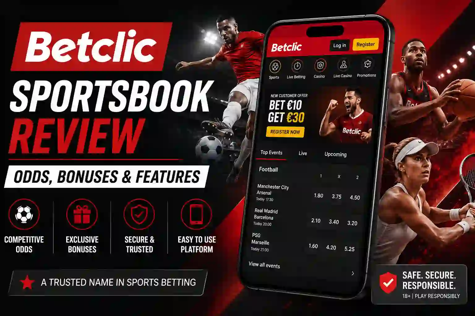 Betclic Sportsbook Review | Odds, Bonuses & Features