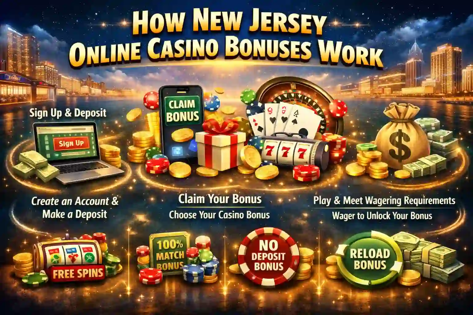 How New Jersey Online Casino Bonuses Work