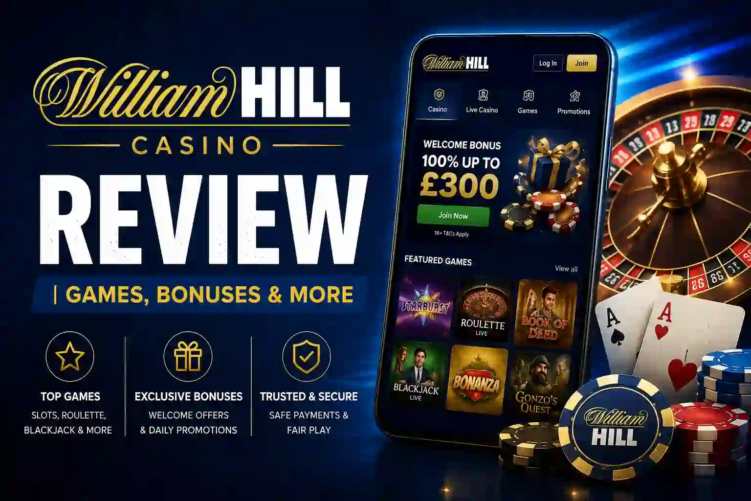 William Hill Casino Review | Games, Bonuses & More