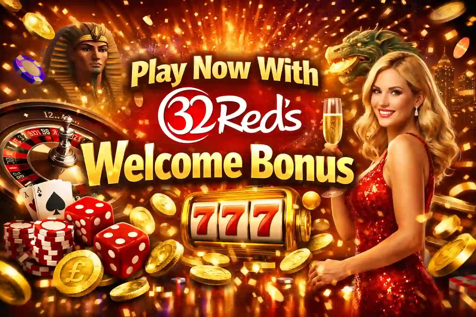 Play Now With 32Red’s Welcome Bonus