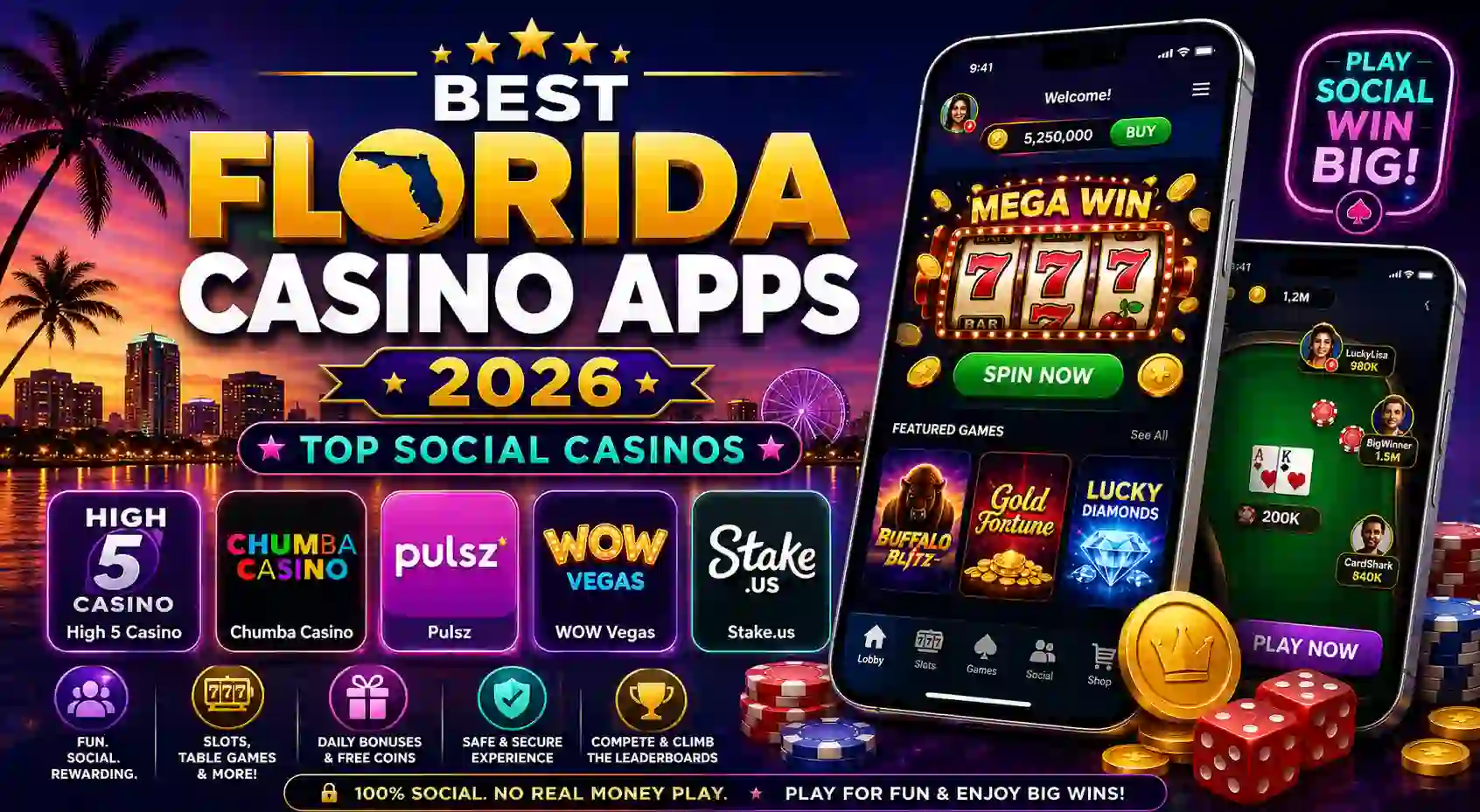 Best Florida Casino Apps 2026: Top Social Casinos