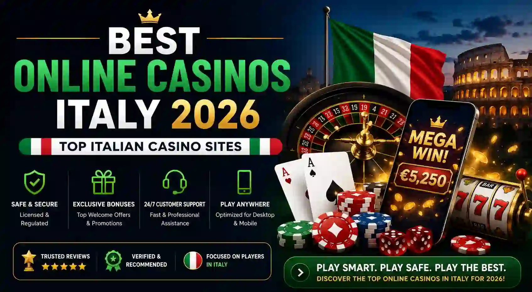 Best Online Casinos Italy 2026 | Top Italian Casino Sites