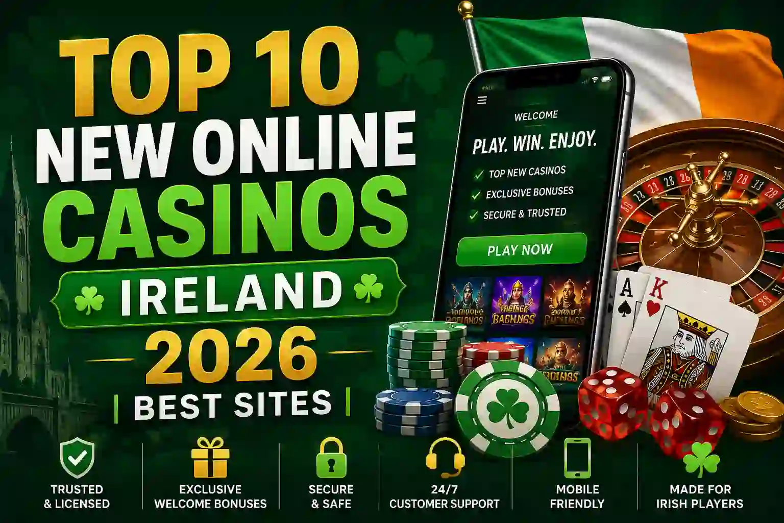 Top 10 New Online Casinos Ireland 2026 | Best Sites