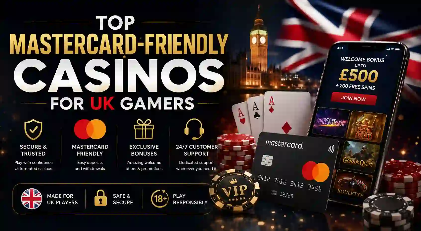 Top Mastercard-Friendly Casinos for UK Gamers