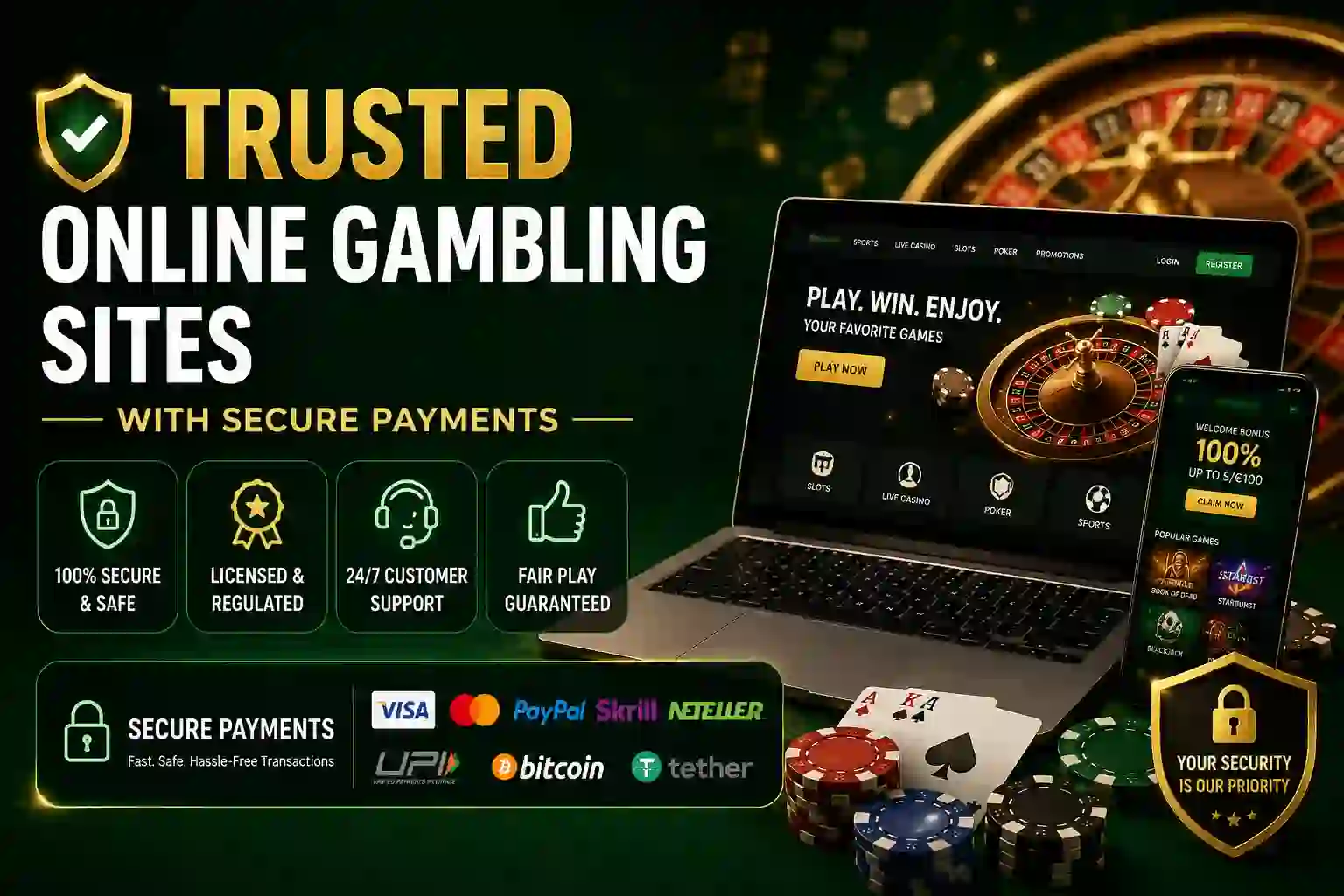Trusted Online Gambling Sites with Secure Payments
