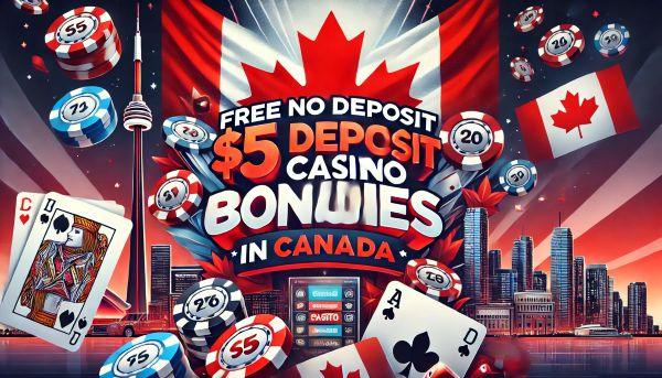 Free $5 No Deposit Casino Bonuses in Canada