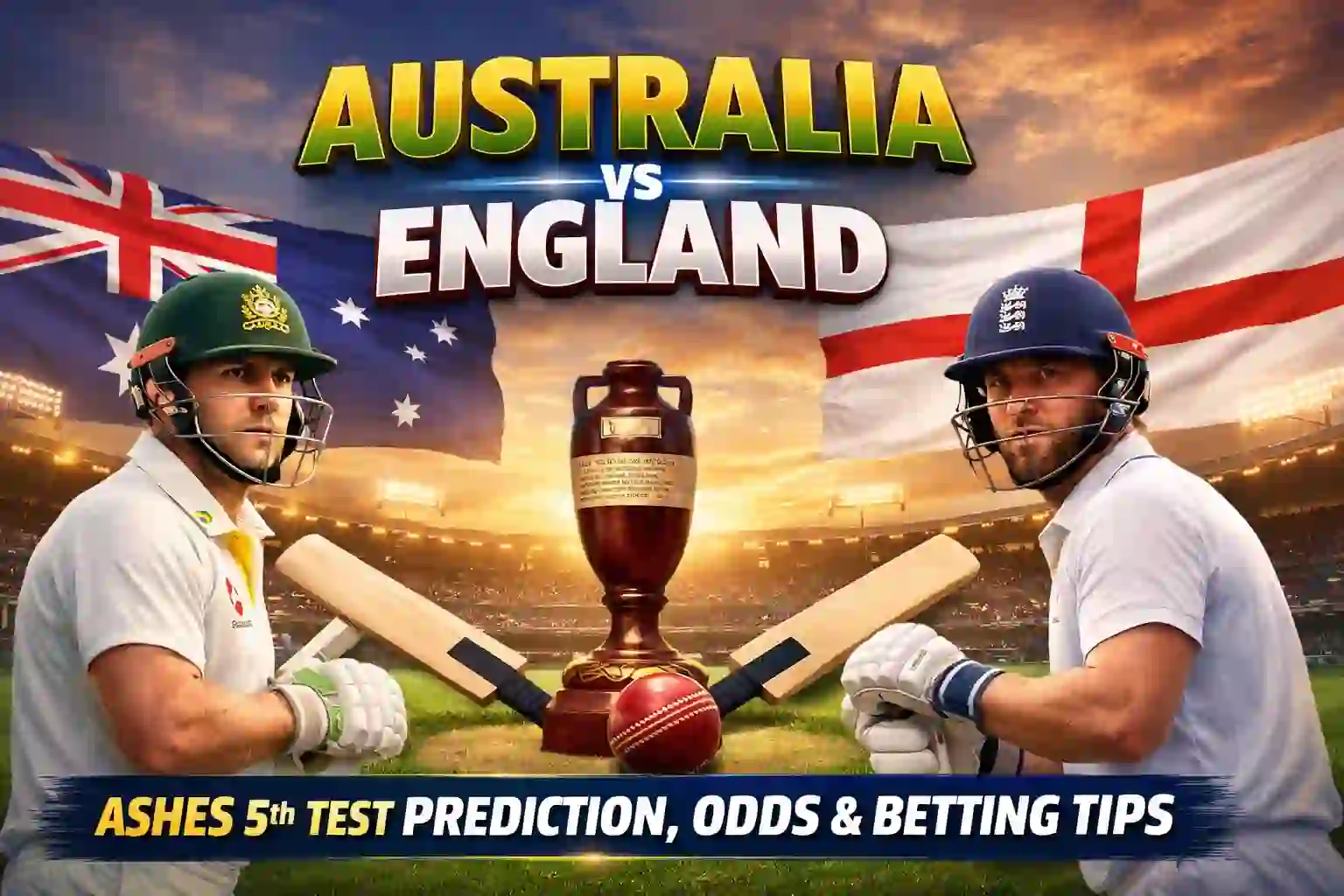 Australia vs England Ashes 5th Test Prediction, Odds & Betting Tips