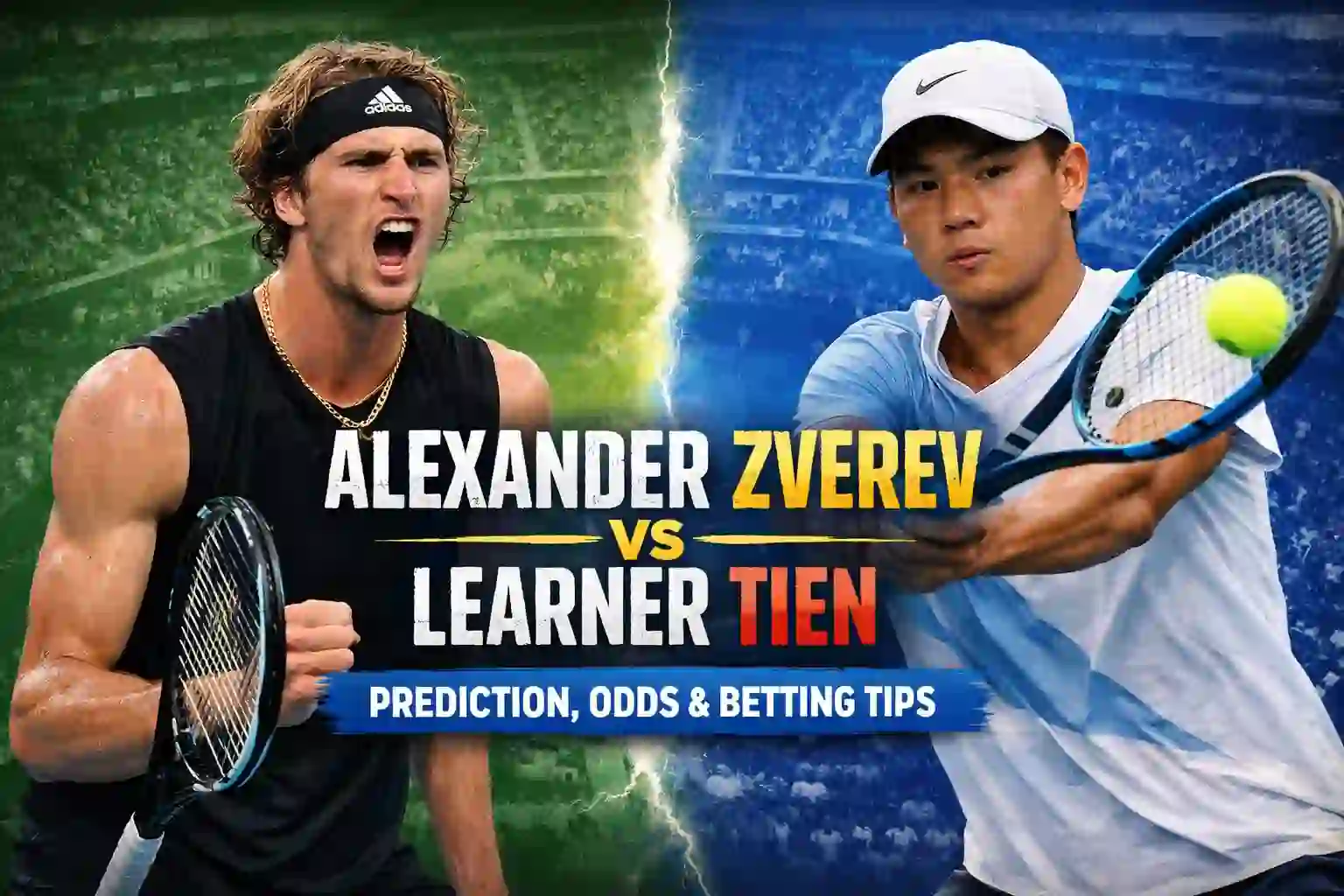 Alexander Zverev vs Learner Tien Prediction, Odds & Betting Tips