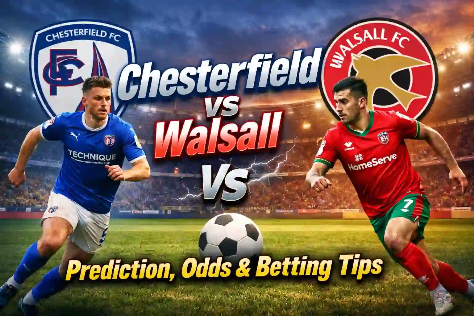 Chesterfield vs Walsall Prediction, Odds & Betting Tips