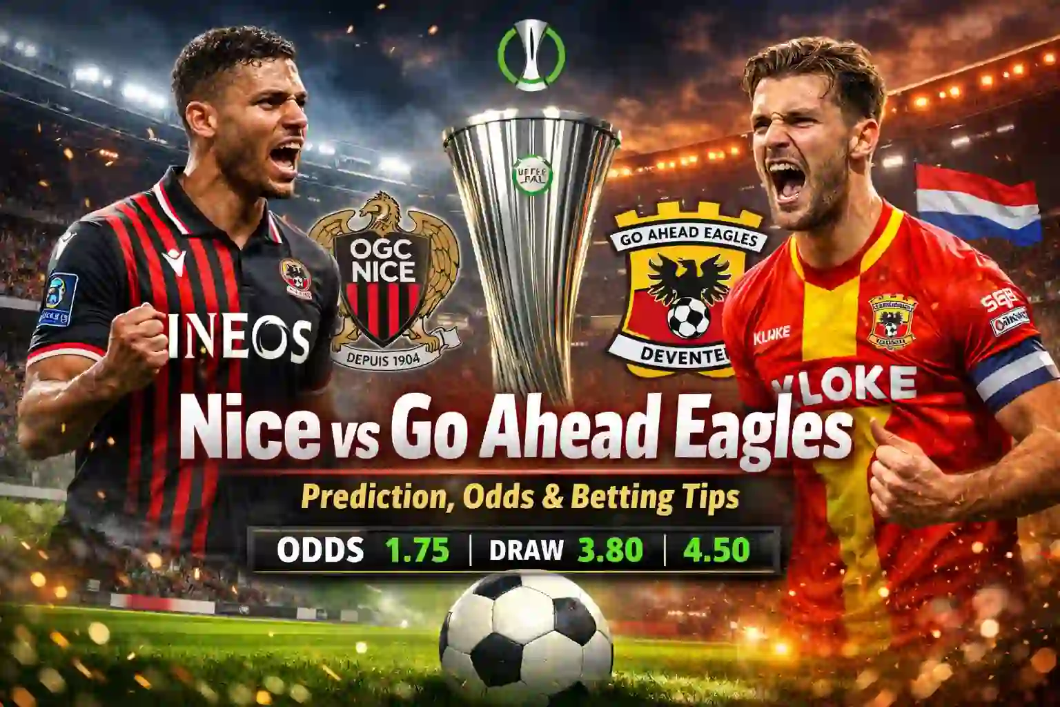 Nice vs Go Ahead Eagles prediction, Odds & Betting Tips