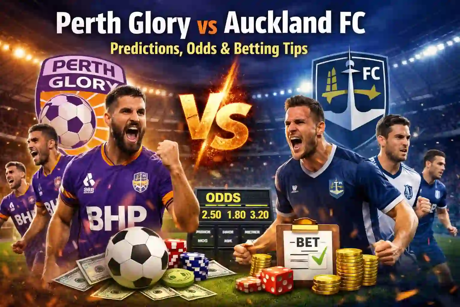 Perth Glory vs Auckland FC Prediction, Odds & Betting Tips